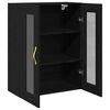 vidaXL Wall Cabinet Black Oak 27.36 x 13.39 x 35.43 in Engineered Wood