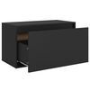 vidaXL Bench Black Engineered wood Standard Entryway Bench Rectangular