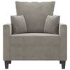 vidaXL Sofa Chair Light Gray Velvet Single Modern Sofa Chair