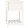 vidaXL Planter White Solid pine wood 21.3x21.3x31.9 in Planter Square