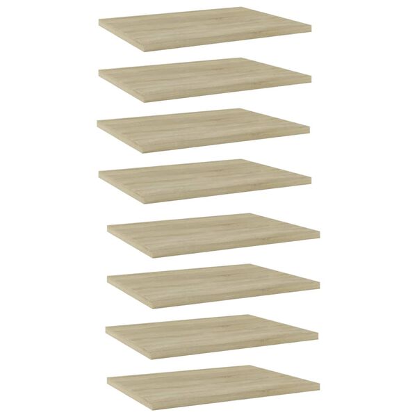 vidaXL Shelf Set of 8 Sonoma oak Engineered wood Medium Simple Shelf