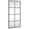 vidaXL Wall Mirror Black Glass, Powder-coated iron 15.7x31.5 in