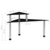 vidaXL Kitchen Shelf Black 19.5x13.8x10.2" Tempered Glass