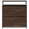 vidaXL Shoe Cabinet Brown Oak Engineered Wood 39.4x13.4x44.1 in