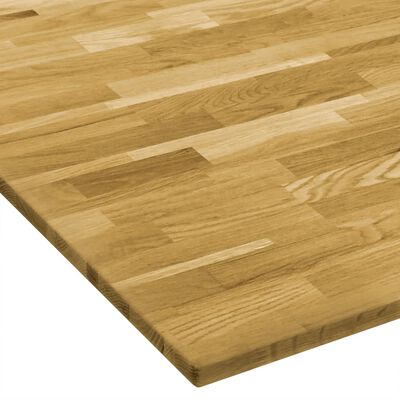 vidaXL Table Top Solid Oak Wood Square 0.9" 31.5"x31.5"