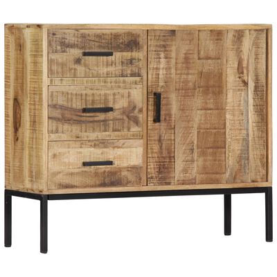 vidaXL Sideboard 34.6"x11.8"x28" Solid Mango Wood