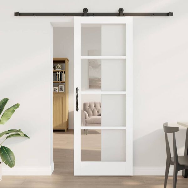 vidaXL Sliding Door ORKDAL White 30.71 x 83.07 in