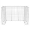 vidaXL Gabion Double Wheelie Bin Surround Steel 70.9"x39.4"x47.2"