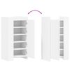 vidaXL Shoe Cabinet White Engineered wood 20.5 x 14.8 x 39.4 in