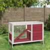 vidaXL Rabbit Hutch Mocha Solid Pine Wood 40.6 x 17.3 x 27.4 in