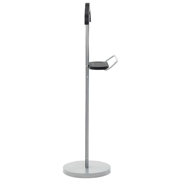 vidaXL Valet Stand Black and Gray MDF and Steel Lightweight Valet Stand