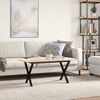vidaXL Coffee Table Natural wood and black