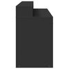 vidaXL Desk Black Engineered Wood Medium Computer Desk Rectangular