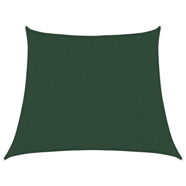 vidaXL Sunshade Sail 1.75 oz/ft² Dark Green 3/4x9.8' HDPE