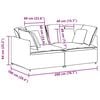 vidaXL Modular Sofa Dark Gray Fabric with Foam Filling Generous Modular