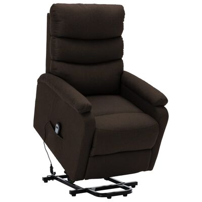 vidaXL Stand up Chair Dark Brown Fabric