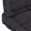 vidaXL Pallet Cushion Black 100% cotton, cotton mix filling Large