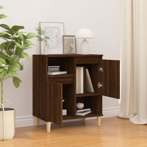 vidaXL Sideboard Brown Oak Engineered Wood Medium Sideboard