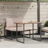 vidaXL Garden Dining Set 2 pcs Taupe Steel