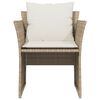 vidaXL Patio Chair Beige PE rattan, powder-coated steel, polyester