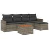 vidaXL Garden Sofa Set Grey PE Rattan Large Modular Rectangular