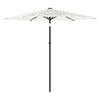 vidaXL Garden Parasol White Polyester Large Foldable Garden Parasol