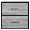 vidaXL Wall-mounted Bedside Cabinet Grey Sonoma Engineered wood, Metal