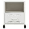 vidaXL Bedside Cabinet Set of 2 White Cold-rolled steel Standard