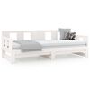vidaXL Pull-out Day Bed White Solid pine wood 35.4 x 78.7 in mattresses