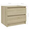 vidaXL Bed Cabinet Sonoma oak Engineered wood Medium Bed Cabinet