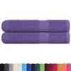 vidaXL Sauna Towel Set of 2 Purple 100% Cotton 31.5 x 78.7 in