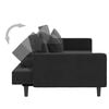 vidaXL Sofa Bed Black Velvet Velvet (100% polyester), Wooden Frame, Plastic