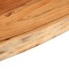 vidaXL Wall Shelf Natural wood Solid acacia wood 31.5 x 7.9 x 1.0 in