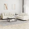 vidaXL Sofa Set Cream Velvet (100% polyester), metal, textilene, plywood