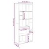 vidaXL Book Cabinet Grey Sonoma Engineered Wood Tall Book Cabinet