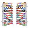vidaXL Shoe Rack Set of 2 White Plastic with metal struts Compact
