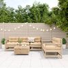 vidaXL 6 Piece Patio Lounge Set with Cushions Solid Wood Pine