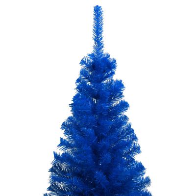 vidaXL Artificial Christmas Tree with LEDs&Stand Blue 82.7" PVC