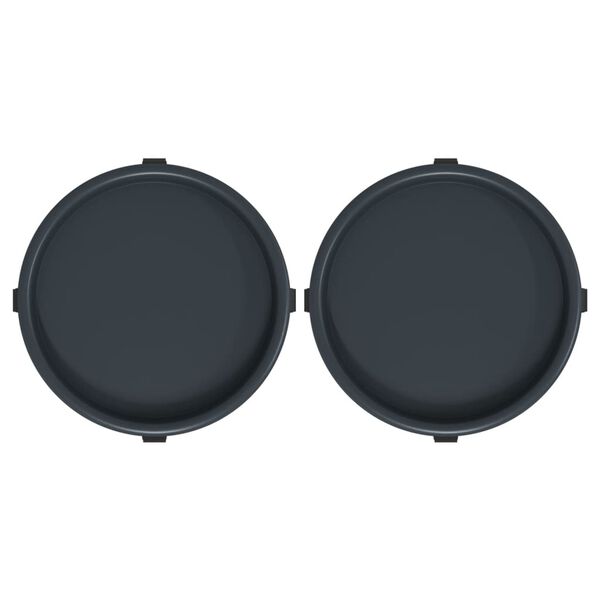 vidaXL Plant Trolley Grey Polyethylene (PE) Medium Portable