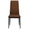 vidaXL Dining Chair Set of 6 Brown Polyester fabric, Steel Standard