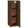vidaXL Wall Mounted TV Cabinet Brown Oak Engineered Wood 15.7x13.6x39.4 in