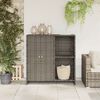 vidaXL Storage Cabinet with Shelf Grey 39.37 x 14.17 x 40.16 in Rattan