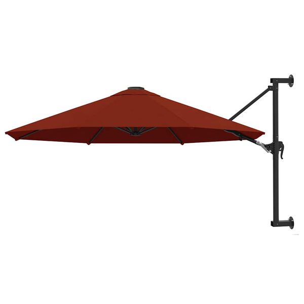 vidaXL Garden Parasol Terracotta Polyester, Metal Large Tiltable
