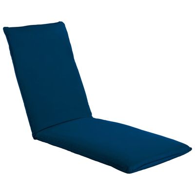 vidaXL Foldable Sunlounger Oxford Fabric Navy Blue