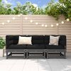vidaXL 3 Piece Patio Lounge Set Grey Solid Wood Pine