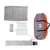 vidaXL Family Tent Tipi 12-Person Gray and Orange Waterproof