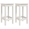 vidaXL Bar Set White Solid pinewood Small Seats Many Bar Set Square