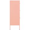 vidaXL Drawer Cabinet Pink Steel Large Drawer Cabinet Rectangular