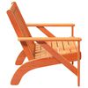 vidaXL Garden Adirondack Chair Wax Brown Solid Pine Wood Medium Durable