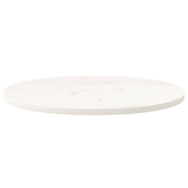 vidaXL Table Top White Solid pine wood Medium Sturdy Table Top Oval